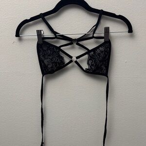Black Lace Strappy Bralette